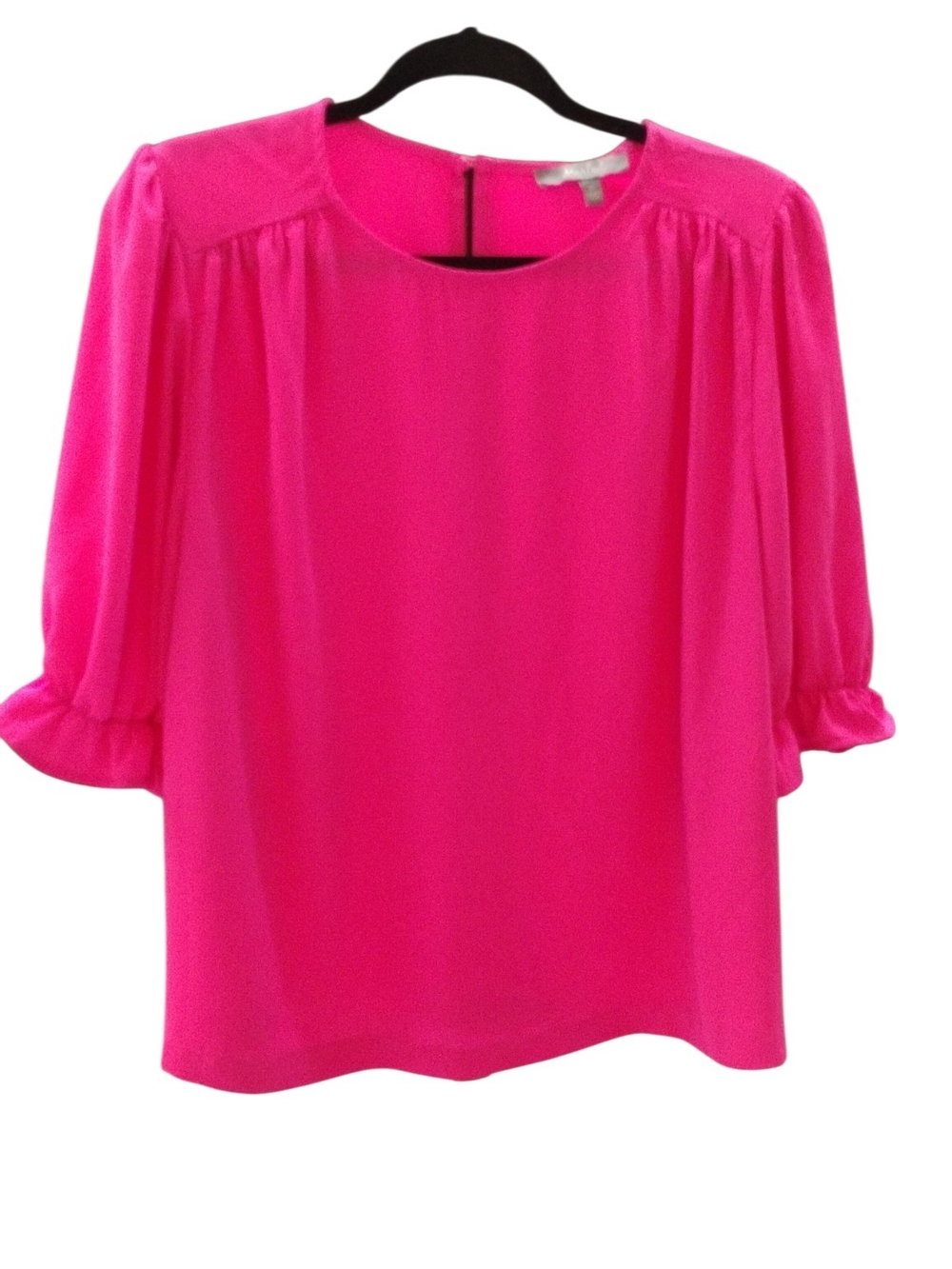 Marled Bright Pink Women’s Blouse - Classic Round Neck Top SZ XL